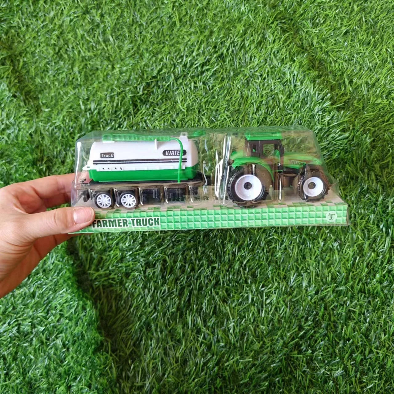 Three in one tractor combination set simulation toy car model boy toy gift box packaging birthday gift class prize