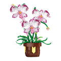 Orchid Botanical Potted Plant Building Block Flower Model Puzzle Toys Sets New Year Christmas Birthday Gifts