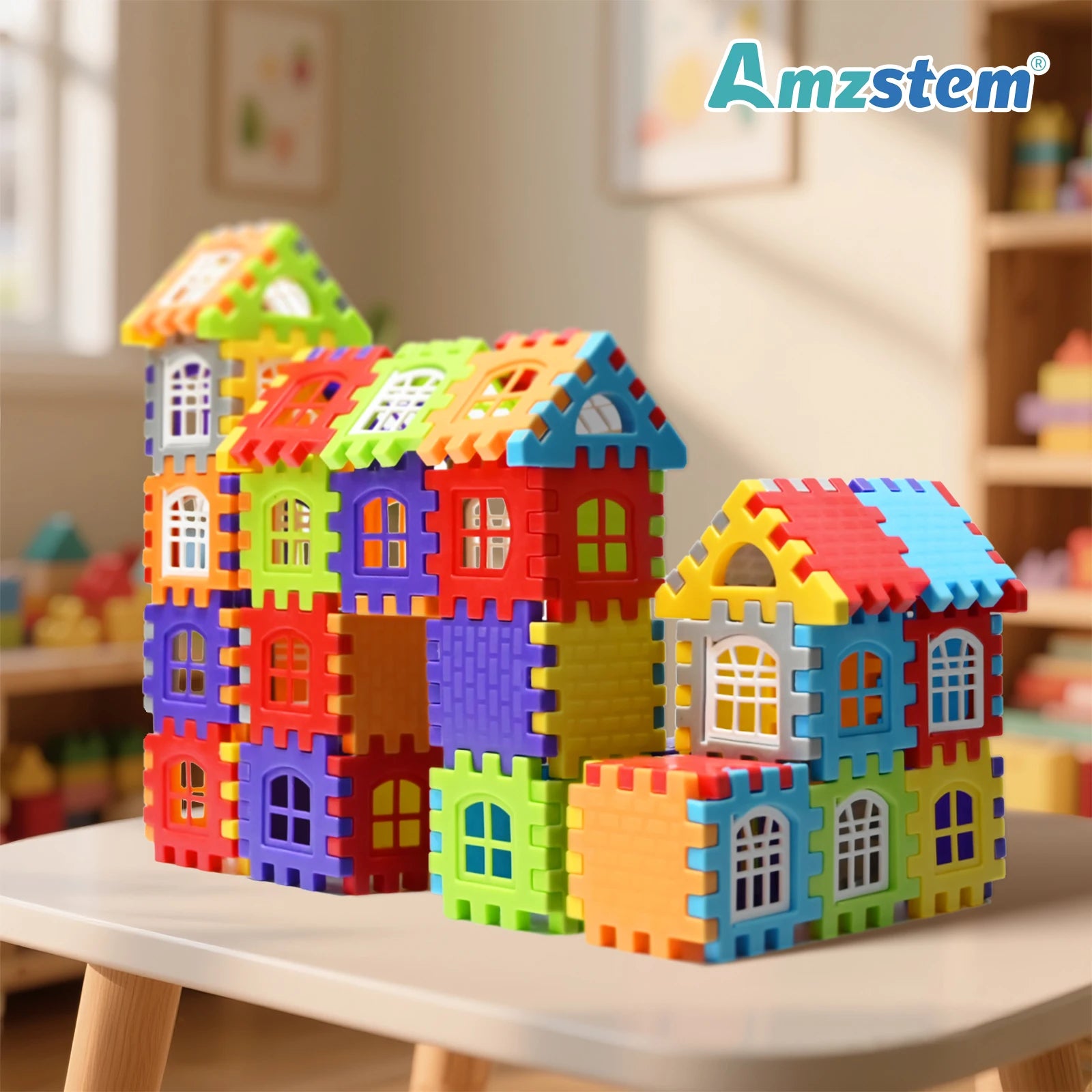 Large Scale House Building Blocks Simulation Window Design Construction Set Kindergarten Toys For Boys And Girls Gift
