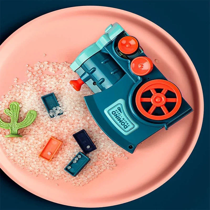 Automatic Domino Train Set: Educational Toy for Early Learning Creative Play Gifts for Children's Fun and Development