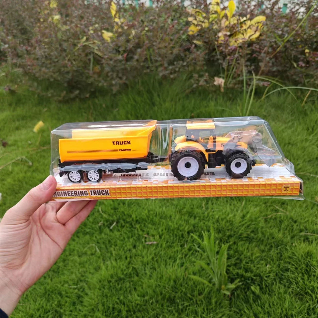 Three in one tractor combination set simulation toy car model boy toy gift box packaging birthday gift class prize