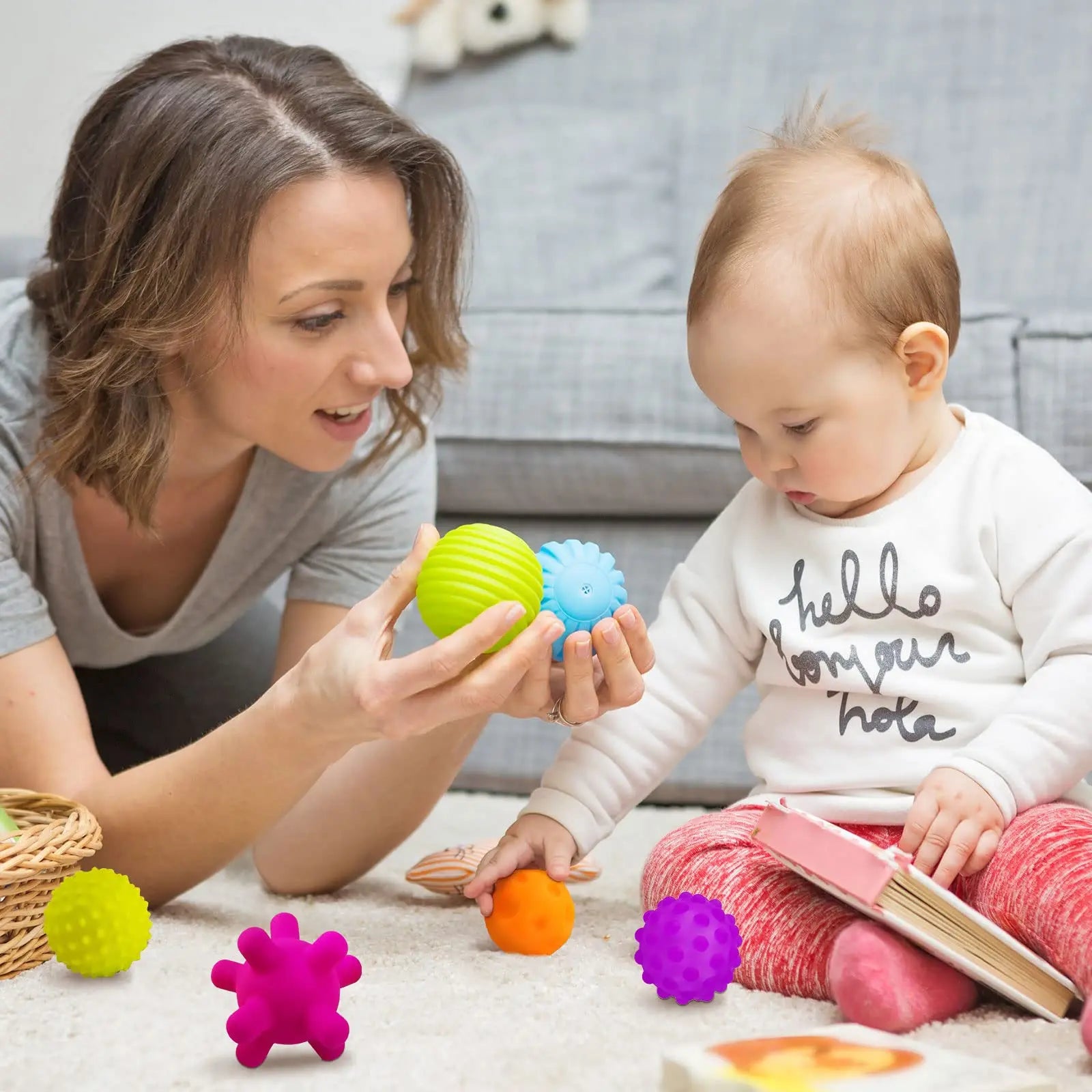 Sensory Balls for Baby Sensory Baby Toys 1 2 Years Old Activity Textured Multi Soft Ball Montessori Toys for Babies 6-12 Months
