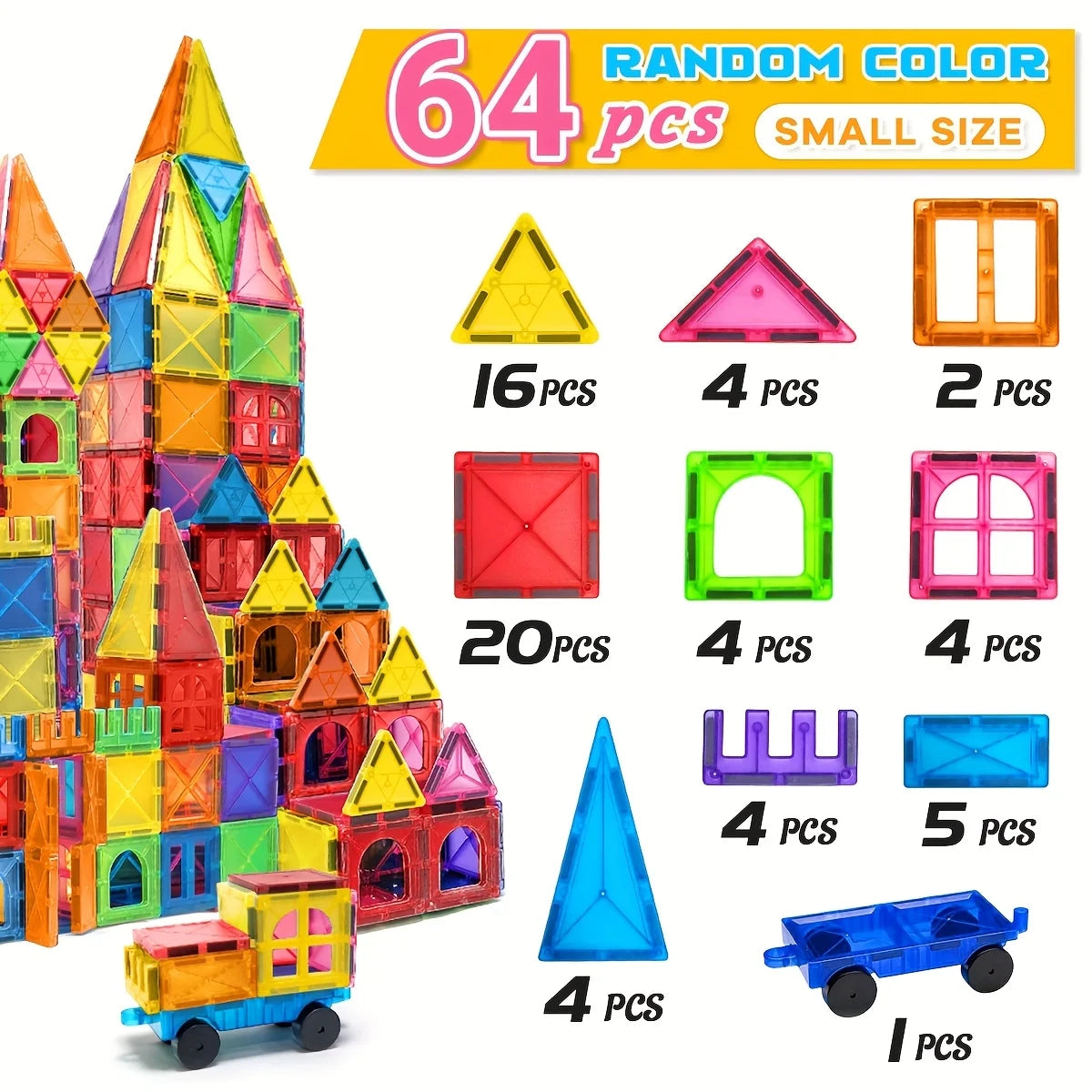 Magnetic Building Block Toys, Magnetic Blocks, Medium-Sized Stacked Building and Puzzle Toys, Creative and Lively Magnetic Toys
