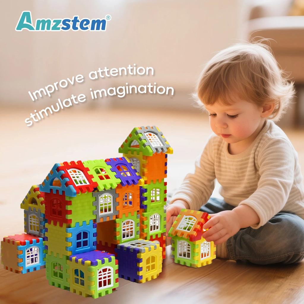 Large Scale House Building Blocks Simulation Window Design Construction Set Kindergarten Toys For Boys And Girls Gift