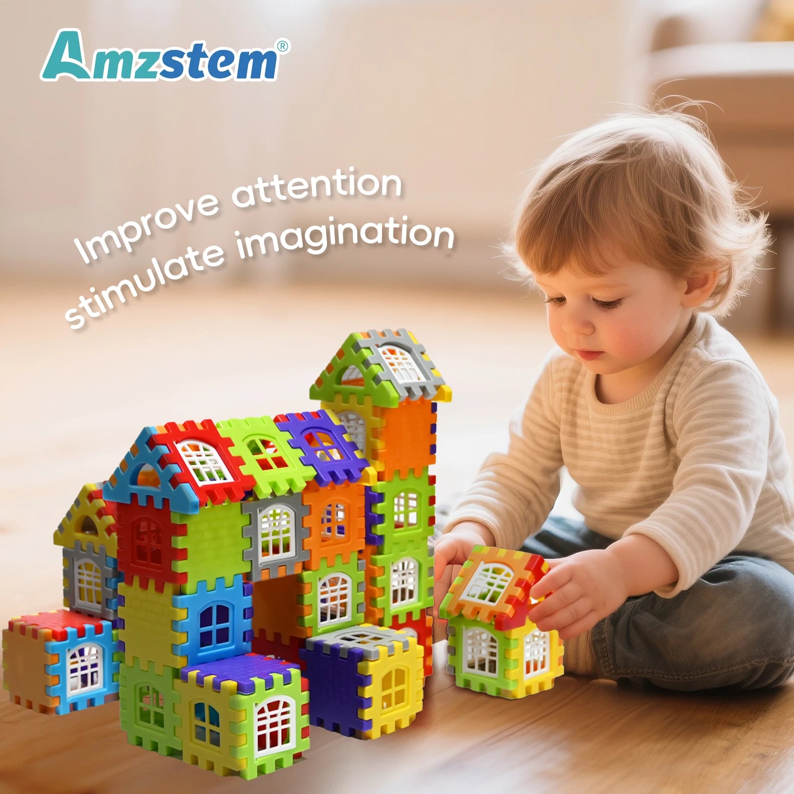 Large Scale House Building Blocks Simulation Window Design Construction Set Kindergarten Toys For Boys And Girls Gift