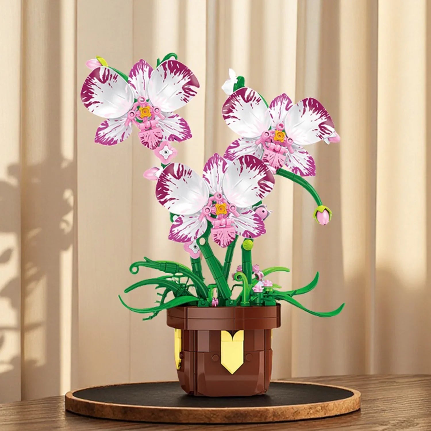 Orchid Botanical Potted Plant Building Block Flower Model Puzzle Toys Sets New Year Christmas Birthday Gifts