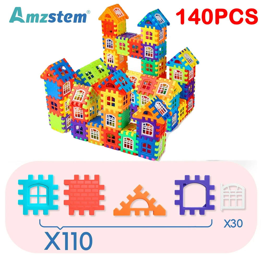 Large Scale House Building Blocks Simulation Window Design Construction Set Kindergarten Toys For Boys And Girls Gift