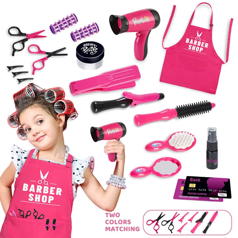 Girls' Play Hairdresser Kit with Accessories