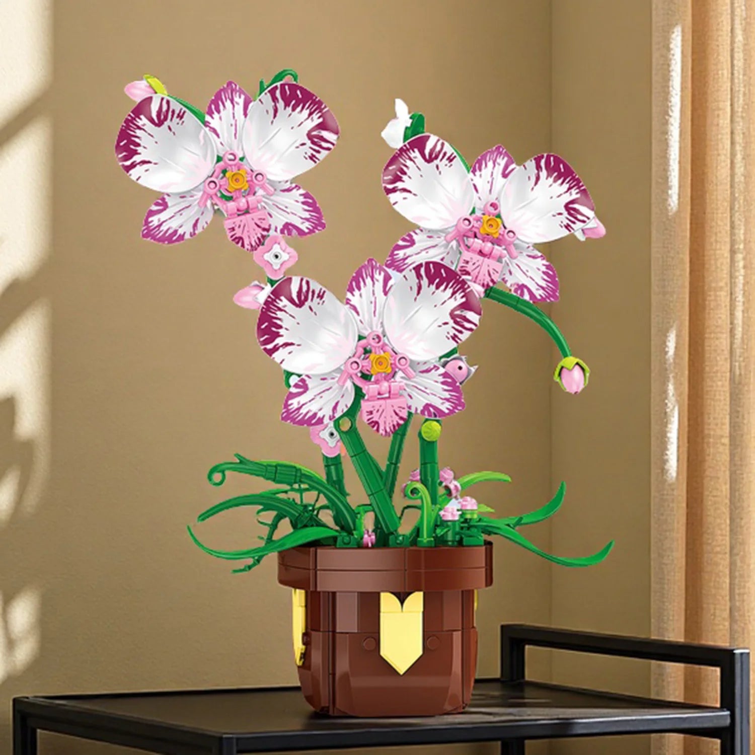 Orchid Botanical Potted Plant Building Block Flower Model Puzzle Toys Sets New Year Christmas Birthday Gifts