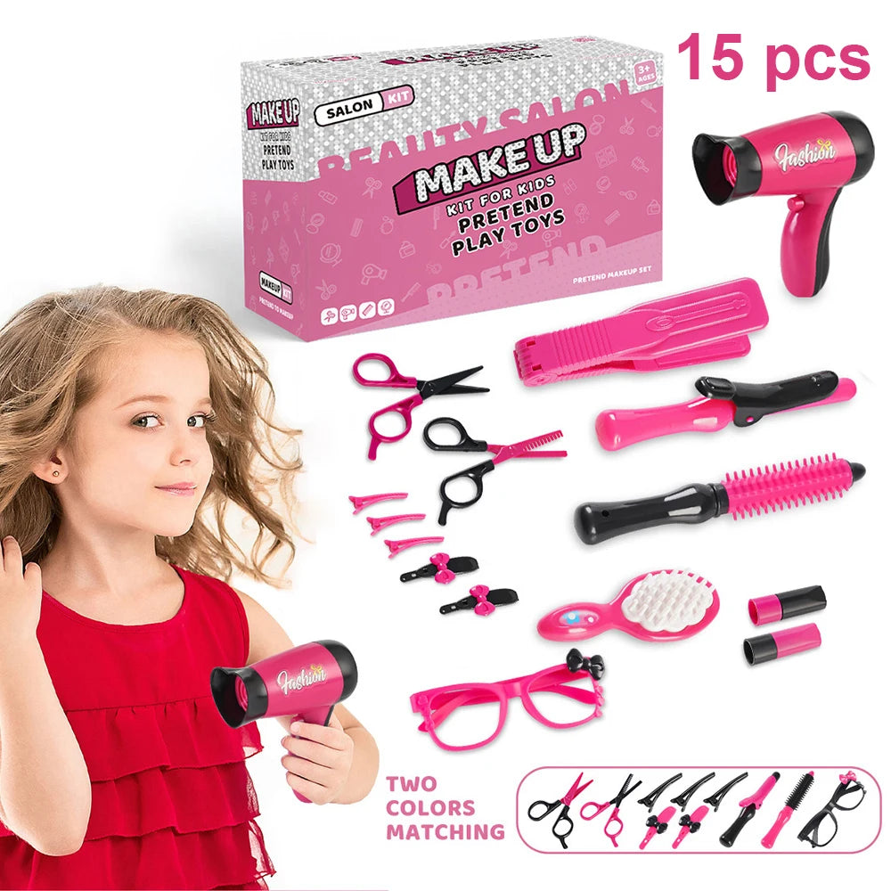 Girls' Play Hairdresser Kit with Accessories