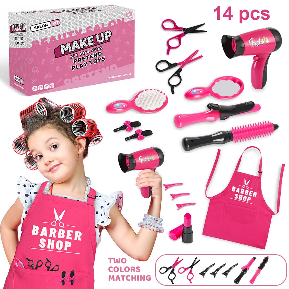 Girls' Play Hairdresser Kit with Accessories