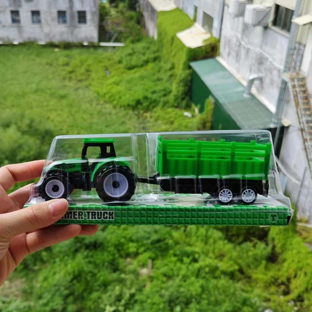 Three in one tractor combination set simulation toy car model boy toy gift box packaging birthday gift class prize