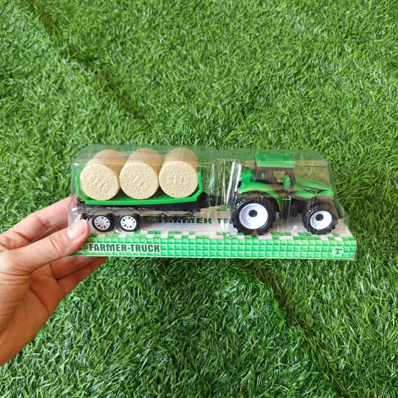 Three in one tractor combination set simulation toy car model boy toy gift box packaging birthday gift class prize