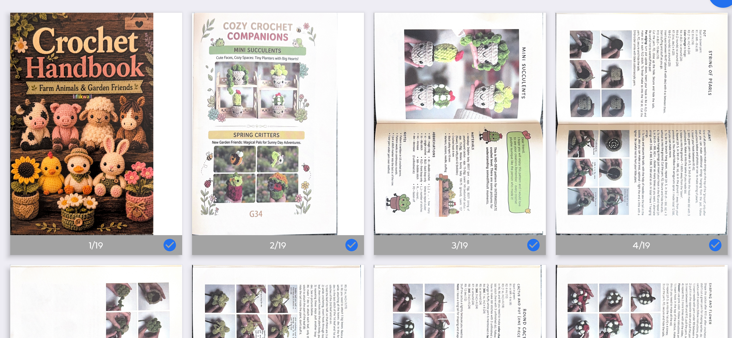 Crochet PDF Guide Bundle – Garden Animals & Flower Bouquet