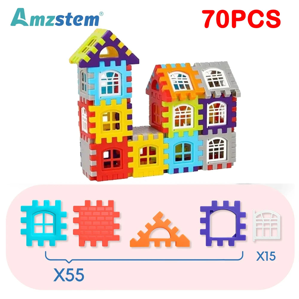 Large Scale House Building Blocks Simulation Window Design Construction Set Kindergarten Toys For Boys And Girls Gift