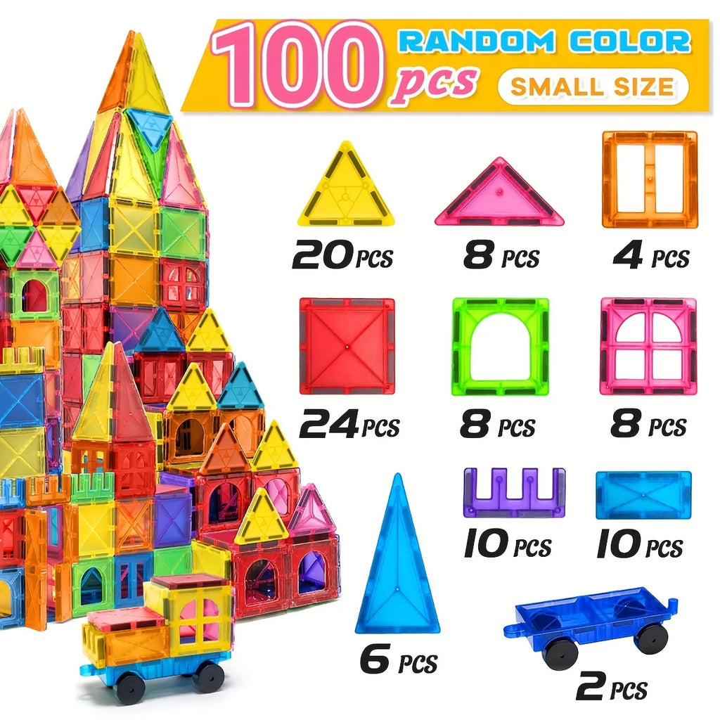 Magnetic Building Block Toys, Magnetic Blocks, Medium-Sized Stacked Building and Puzzle Toys, Creative and Lively Magnetic Toys