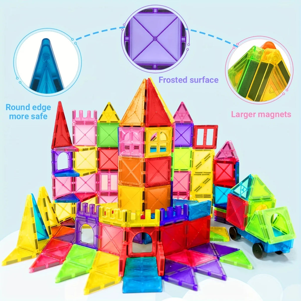 Magnetic Building Block Toys, Magnetic Blocks, Medium-Sized Stacked Building and Puzzle Toys, Creative and Lively Magnetic Toys