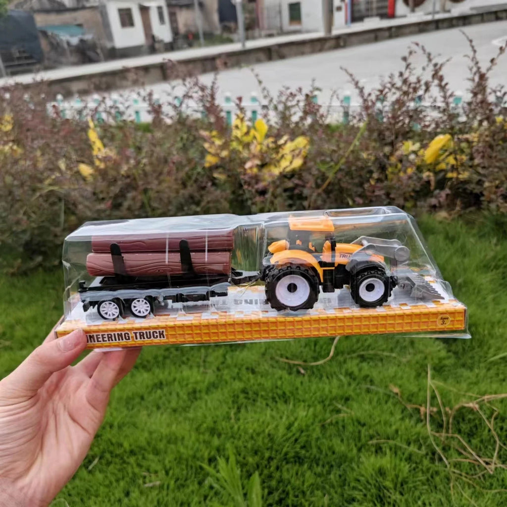Three in one tractor combination set simulation toy car model boy toy gift box packaging birthday gift class prize